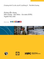 Hướng dẫn chung Môi trường - Sức khỏe - An toàn (EHS) Ngành Hóa chất