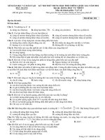 Đề và đáp án các mã đề thi thử THPT quốc gia môn vật lí 2018 của sở giáo dục đào tạo bắc giang