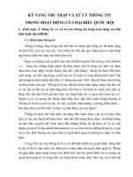 KỸ NĂNG THU THẬP VÀ XỬ LÝ THÔNG TIN TRONG HOẠT ĐỘNG CỦA ĐẠI BIỂU QUỐC HỘI