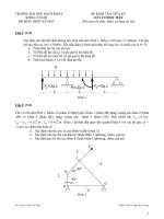 ĐỀ THI VÀ ĐÁP ÁN MÔN CƠ HỌC MÁY