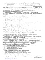 Đề thi thử Lý trường THPT Chuyên ĐH Vinh – Nghệ An lần 3 – 2018