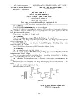 ĐỀ THI VÀ ĐÁP ÁN TRANG BỊ ĐIỆN