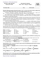 Đề thi thử môn Anh THPT Thủ Đức – TP HCM Lần 1 – 2018