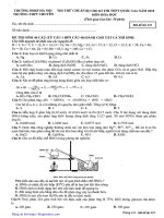 Đề thi thử môn Hóa trường THPT Chuyên Sư Phạm – Hà Nội lần 2 – 2018