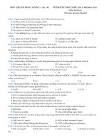 Đề thi thử Sinh trường THPT Chuyên Sư Phạm – Hà Nội lần 3 – 2018