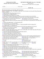 Đề thi thử Lịch Sử THPT Phan Đình Phùng – Hà Tĩnh lần 1– 2018