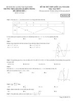 Đề thi thử Toán THPT Chuyên Lê Hồng Phong – Nam Định năm 2018
