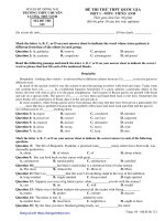 Đề thi thử môn Anh THPT Chuyên Lương Thế Vinh – Đồng Nai lần 1 – 2018