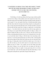 Tiểu luận Tâm lý học hoạt động