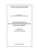 đấu tranh phòng chống tệ nạn ma túy trên địa bàn tp hồ chí minh thực trạng nguyên nhân và giải pháp