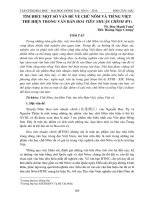 TÌM HIỂU MỘT SỐ VẤN ĐỀ VỀ CHỮ NÔM VÀ TIẾNG VIỆT THỂ HIỆN TRONG VĂN BẢN HOA TIÊN NHUẬN CHÍNH - TS. Đào Mạnh Toàn