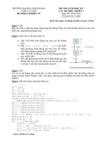 ĐỀ THI CUỐI KÌ MÔN CƠ ĐIỆN TỬ