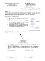 ĐỀ THI CUỐI KÌ MÔN CƠ ĐIỆN TỬ