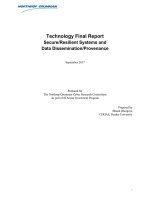 Technology Final Report Secure/Resilient Systems and Data Dissemination/Provenance