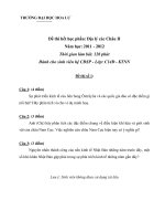 Đề thi và đáp án: Địa lí các châu lục