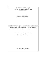 Nghiên cứu hoạt động đánh giá công chức cấp xã trên địa bàn huyện hòn đất, tỉnh kiên giang 