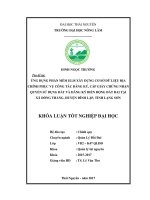 Ứng dụng phần mềm Elis xây dựng cơ sở dữ liệu địa chính phục vụ công tác đăng ký, cấp giấy chứng nhận quyền sử dụng đất và đăng ký biến động đất đai tại xã Đồng Thắng, huyện Đình Lập, tỉnh Lạng Sơn (Khóa luận tốt nghiệp)