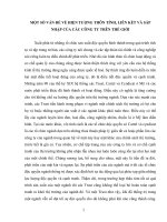 TÀI LIỆU THAM KHẢO KINH tế CHÍNH TRỊ   một số vấn đề về HIỆN TƯỢNG THÔN TÍNH, LIÊN kết và sáp NHẬP của các CÔNG TY TRÊN THẾ GIỚI