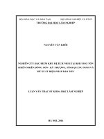 Nghiên cứu đặc điểm khu hệ ếch nhái tại khu bảo tồn thiên nhiên Đồng Sơn  Kỳ Thượng, tỉnh Quảng Ninh và đề xuất biện pháp bảo tồn (Luận văn thạc sĩ)