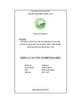 Đánh giá công tác chuyển nhượng, tặng cho quyền sử đất tại xã Phúc Trìu, thành phố Thái Nguyên giai đoạn 2013 – 2015 (Khóa luận tốt nghiệp)