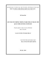 Sơn truyền thống trong nghệ thuật trang trí Quần thể Di tích cố đô Huế