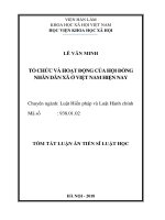 Tổ chức hoạt động của Hội đồng nhân dân xã ở Việt Nam hiện nay (tt)