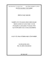 Nghiên cứu ứng dụng phần mềm Smart trong giám sát loài Voọc Cát Bà (Trachypithecus poliocephalus Trouessart, 1911) tại vườn quốc gia Cát Bà, Hải Phòng (Luận văn thạc sĩ)