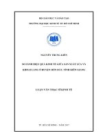 So sánh hiệu quả kinh tế giữa sản xuất lúa và khoai lang ở huyện hòn đất, tỉnh kiên giang 