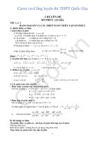 Chuyên đề giải nhanh dạng toán số phức