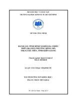 Đánh giá nghèo đa chiều trên địa bàn phường đông hồ, thị xã hà tiên, tỉnh kiên giang 