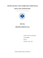 CÔNG NGHỆ KỸ THUẬT IN LỤA