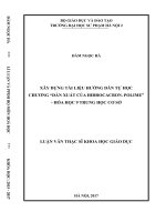 Xây dựng tài liệu hướng dẫn tự học chương dẫn xuất của hiđrocacbon  polime hóa học 9 THCS