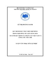 Quy định buộc thực hiện hợp đồng trong hợp đồng mua bán hàng hóa – so sánh quy định của pháp luật việt nam và công ước viên 1980 