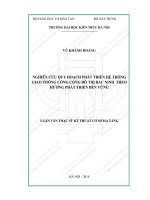 Nghiên cứu quy hoạch phát triển hệ thống giao thông công cộng đô thị bắc ninh theo hướng phát triển bền vững (tt) 