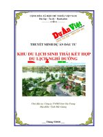 Dự án khu du lịch sinh thái kết hợp nghỉ dưỡng bắc giang