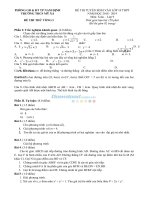 Đề thi thử vào lớp 10 môn toán năm học 2018   2019 trường THCS mỹ xá, nam định 