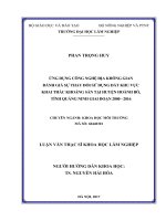 Ứng dụng công nghệ địa không gian đánh giá sự thay đổi sử dụng đất khu vực khai thác khoáng sản tại huyện hoành bồ, tỉnh quảng ninh giai đoạn 2000   2016 