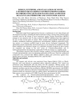 DESIGN, SYNTHESIS, AND EVALUATION OF NOVEL N-HYDROXYBENZAMIDES/N-HYDROXYPROPENAMIDES INCORPORATING QUINAZOLIN-4(3H)-ONES AS HISTONE DEACETYLASE INHIBITORS AND ANTITUMOR AGENTS (Báo cáo tóm tắt HN KHCN TT 2018)