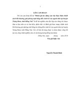 Đánh giá tác động của việc thực hiện chính sách bồi thường giải phóng mặt bằng đến sinh kế của người dân tại huyện trảng bom, tỉnh đồng nai