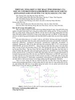 THIẾT KẾ, TỔNG HỢP VÀ THỬ HOẠT TÍNH SINH HỌC CỦA MỘT SỐ NHYDROXYBENZAMIDPROPENAMID MANG KHUNG QUINAZOLIN4(3H)ON HƯỚNG TÁC DỤNG KHÁNG UNG THƯ (BÁO CÁO TOÀN VĂN)