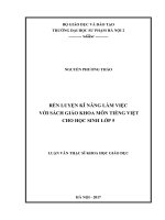 Rèn luyện kĩ năng làm việc với sách giáo khoa môn tiếng việt cho học sinh lớp 5