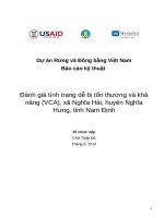Dự án Rừng và Đồng bằng Việt Nam - Đánh giá tình trạng dễ bị tổn thương và khả năng (VCA), xã Nghĩa Hải, huyện Nghĩa Hưng, tỉnh Nam Định