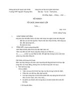 Mẫu sinh hoạt lớp mới (tham khảo)