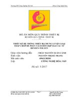 THIẾT KẾ HỆ THỐNG THIẾT BỊ CHƯNG LUYỆN LOẠI THÁP CHÓP ĐỂ PHÂN TÁCH HỖN HỢP HAI CẤU TỬ  BENZENTOLUEN