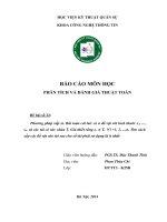 Báo cáo môn phân tích đánh giá thuật toán