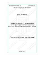 Nghiên cứu áp dụng quy trình kiểm định an toàn hệ giáo thép khi thi công chung cư cao tầng CT2 khu đô thị GAMUDA GARDEN   hà nội (tt) 