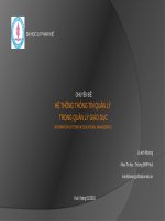 Chuyên đề hệ thống thông tin quản lý trong giáo dục   lê anh phương