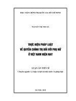 Thực hiện pháp luật về quyền chính trị đối với phụ nữ ở việt nam hiện nay 