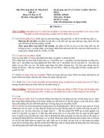 ĐỀ THI KẾT THÚC HỌC PHẦN QUẢN LÍ CHẤT LƯỢNG TRANG PHỤC