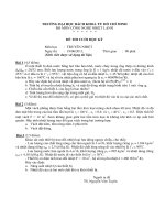 ĐỀ THI CUỐI KÌ MÔN TRUYỀN NHIỆT